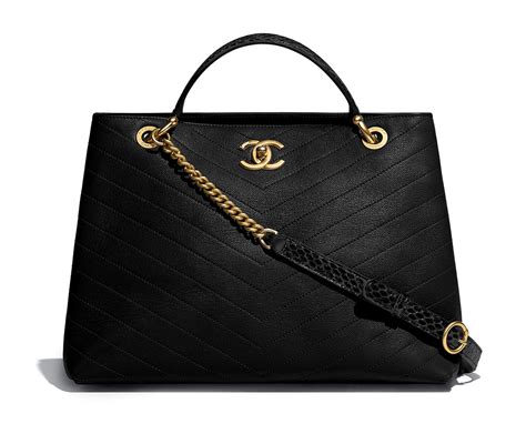 chanel shopping tote bag 2018|large zipped shopping bag Chanel.